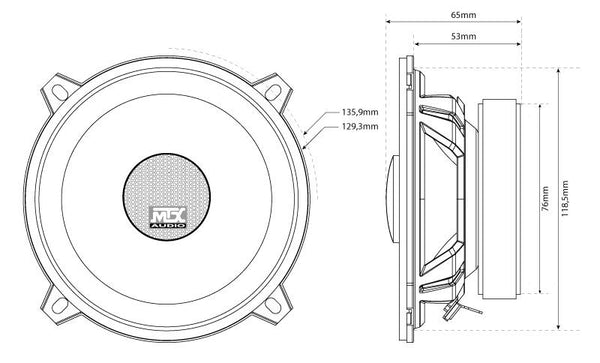 MTX Audio TX450C - 5.25" Coaxial Speakers