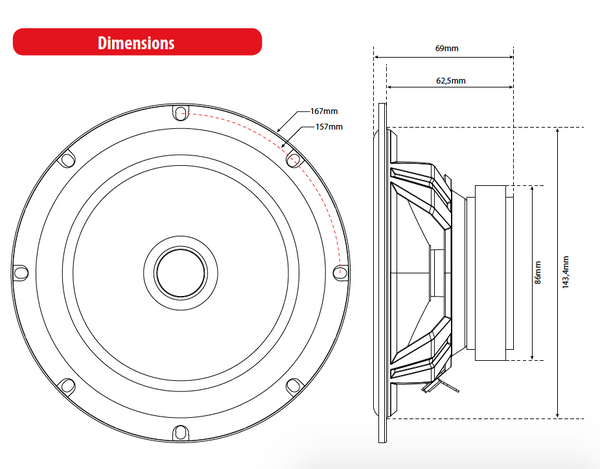 MTX Audio TX465S - 6.5" Component Speakers