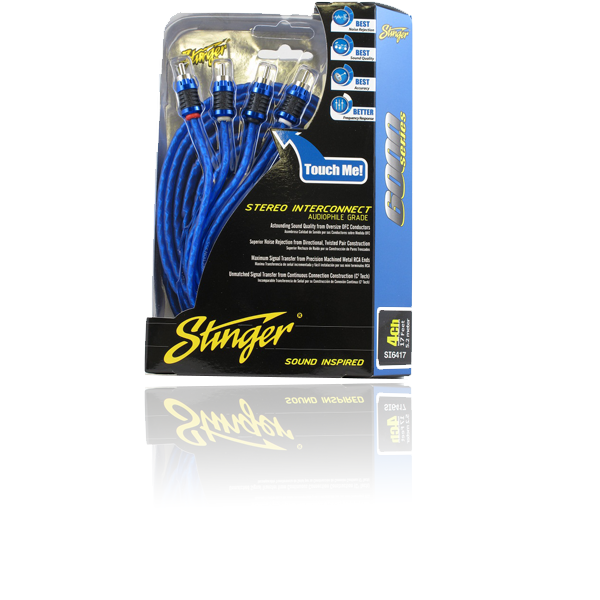 Stinger 6000 Series 4 Channel 17ft RCA Leads