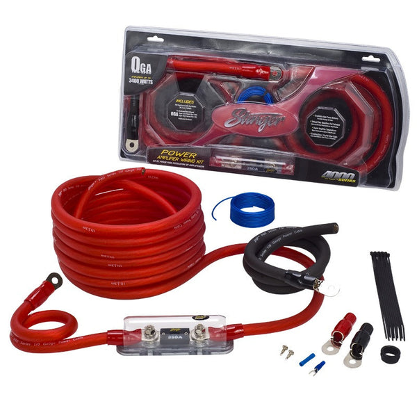 Stinger USA 4000 Series 1/0 Gauge OFC Power Wire Kit