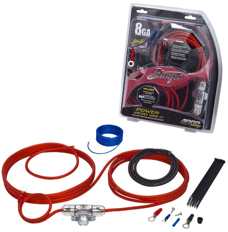 Stinger USA 4000 Series 8 Gauge OFC Power Wire Kit
