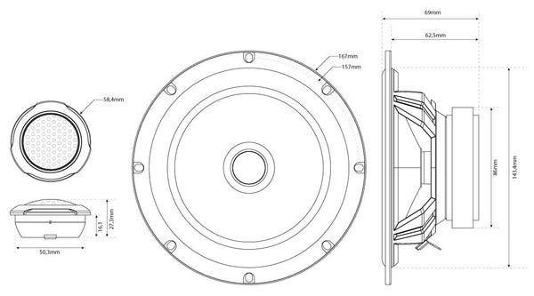 MTX Audio TX2 Series Car Speakers 6 Inch